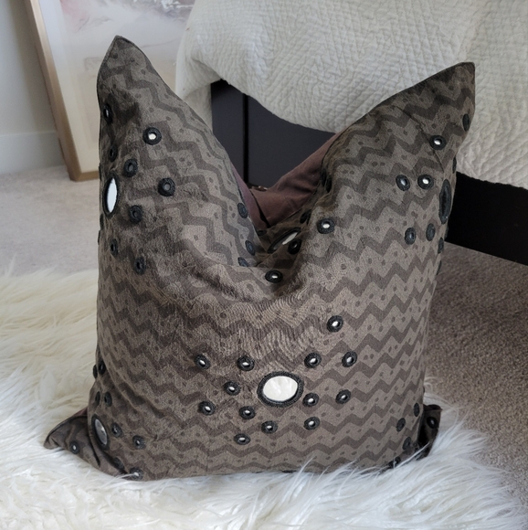 West Elm Mirror Pillwest elm Sandhur Mirror Burst Pillow Covow Cover with Insert - Picture 12 of 12